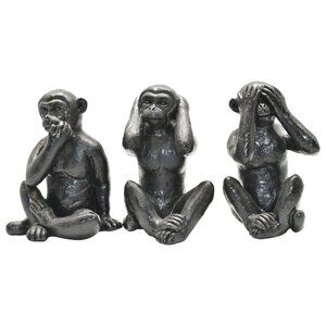 Adam & Friends Home Decor See No Evil, Hear No Evil, Speak No Evil Sculpture
